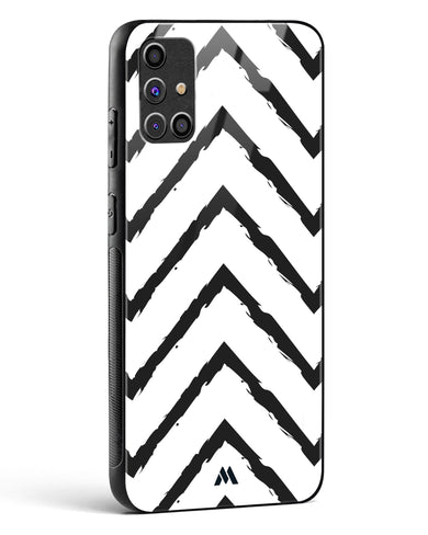 Calligraphic Zig Zags Glass Case Phone Cover-(Samsung)