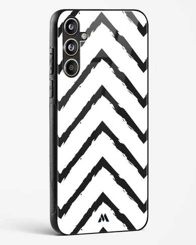 Calligraphic Zig Zags Glass Case Phone Cover (Samsung)