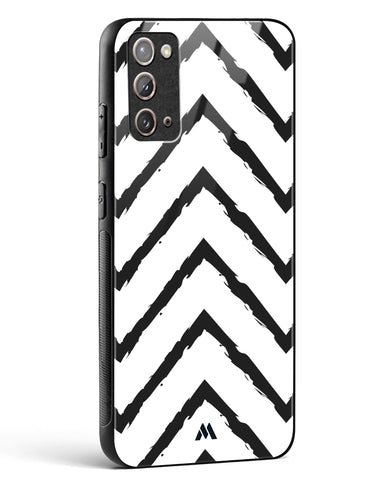 Calligraphic Zig Zags Glass Case Phone Cover-(Samsung)