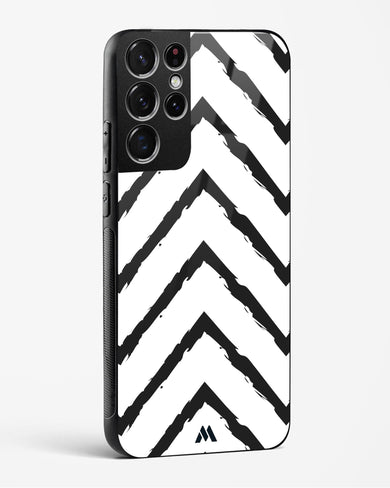 Calligraphic Zig Zags Glass Case Phone Cover (Samsung)