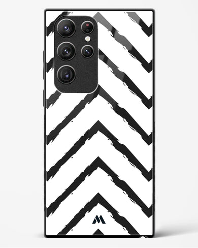 Calligraphic Zig Zags Glass Case Phone Cover (Samsung)