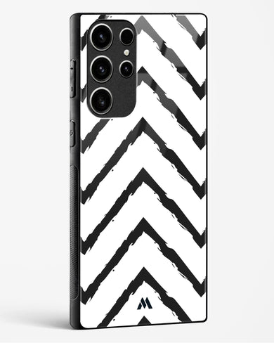 Calligraphic Zig Zags Glass Case Phone Cover-(Samsung)