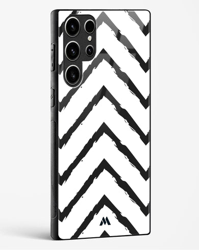 Calligraphic Zig Zags Glass Case Phone Cover-(Samsung)