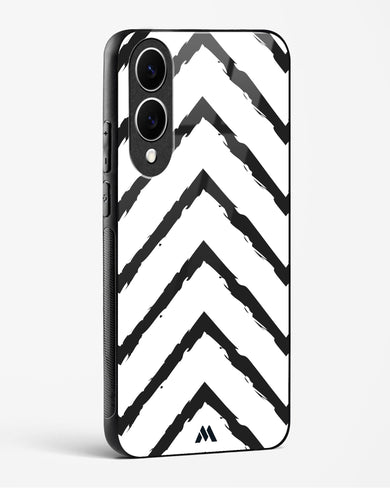 Calligraphic Zig Zags Glass Case Phone Cover (Samsung)