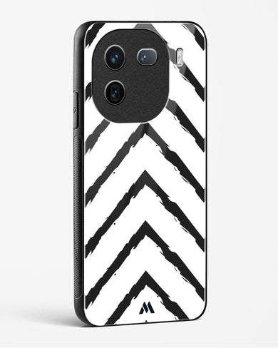 Calligraphic Zig Zags Glass Case Phone Cover-(Vivo)