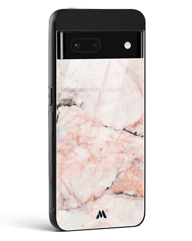 White Rose Marble Glass Case Phone Cover (Google)