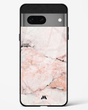 White Rose Marble Glass Case Phone Cover (Google)