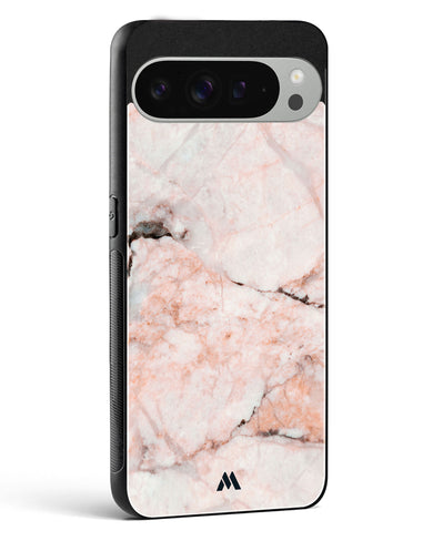 White Rose Marble Glass Case Phone Cover (Google)