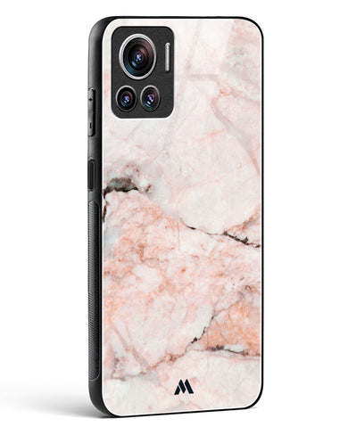 White Rose Marble Glass Case Phone Cover-(Motorola)