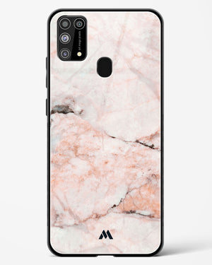 White Rose Marble Glass Case Phone Cover-(Samsung)