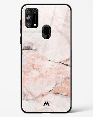 White Rose Marble Glass Case Phone Cover-(Samsung)