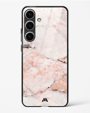 White Rose Marble Glass Case Phone Cover-(Samsung)