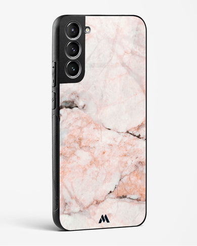 White Rose Marble Glass Case Phone Cover-(Samsung)