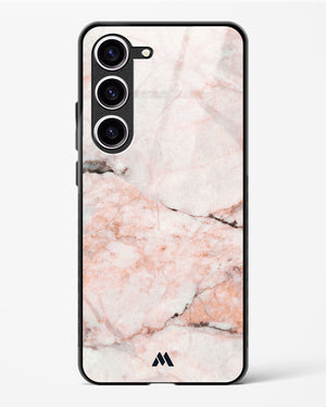 White Rose Marble Glass Case Phone Cover-(Samsung)