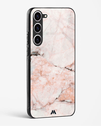 White Rose Marble Glass Case Phone Cover-(Samsung)