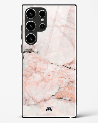 White Rose Marble Glass Case Phone Cover-(Samsung)