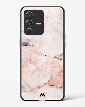 White Rose Marble Glass Case Phone Cover-(Vivo)