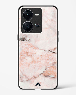 White Rose Marble Glass Case Phone Cover (Vivo)