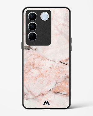 White Rose Marble Glass Case Phone Cover-(Vivo)