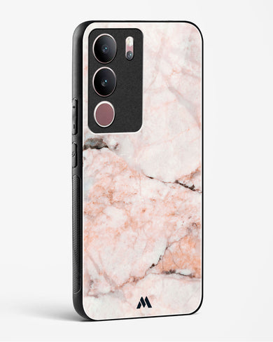 White Rose Marble Glass Case Phone Cover (Vivo)