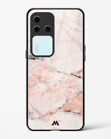 White Rose Marble Glass Case Phone Cover (Vivo)