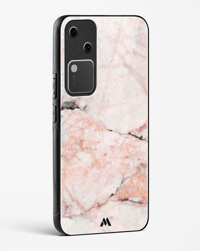 White Rose Marble Glass Case Phone Cover (Vivo)