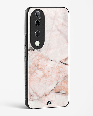 White Rose Marble Glass Case Phone Cover (Vivo)
