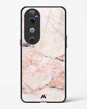 White Rose Marble Glass Case Phone Cover (Vivo)