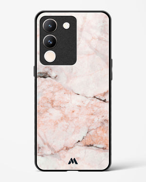 White Rose Marble Glass Case Phone Cover (Vivo)