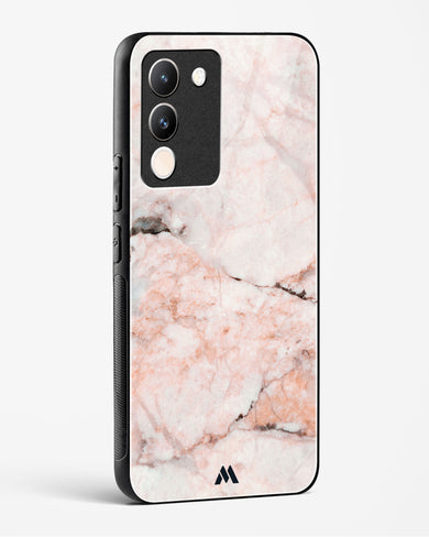 White Rose Marble Glass Case Phone Cover (Vivo)