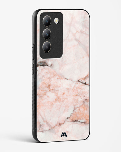 White Rose Marble Glass Case Phone Cover (Vivo)