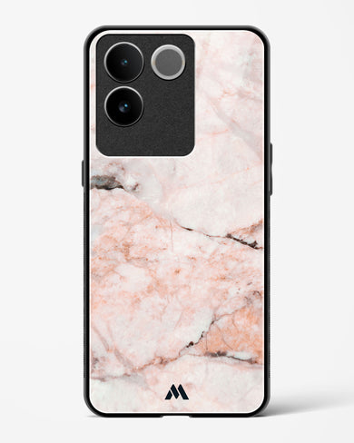 White Rose Marble Glass Case Phone Cover-(Vivo)