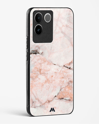 White Rose Marble Glass Case Phone Cover-(Vivo)