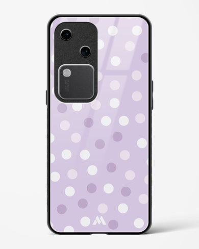 Polka Dots in Violet Glass Case Phone Cover (Vivo)