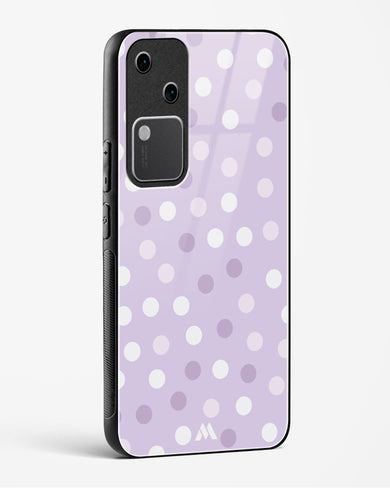 Polka Dots in Violet Glass Case Phone Cover (Vivo)