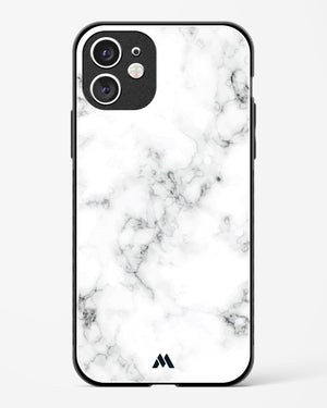 Bleached Bone Marble Glass Case Phone Cover-(Apple)