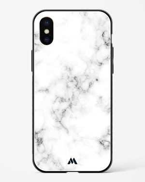 Bleached Bone Marble Glass Case Phone Cover (Apple)