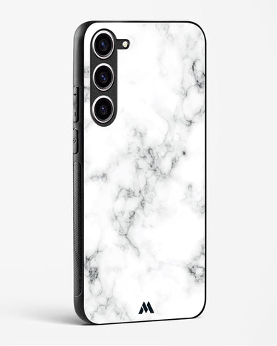 Bleached Bone Marble Glass Case Phone Cover-(Samsung)