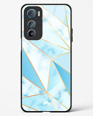 Marble Triangles Gold and Blue Glass Case Phone Cover-(Motorola)