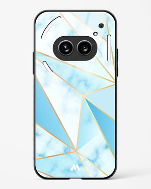 Marble Triangles Gold and Blue Glass Case Phone Cover (Nothing)