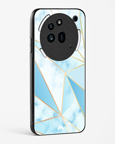 Marble Triangles Gold and Blue Glass Case Phone Cover (Nothing)