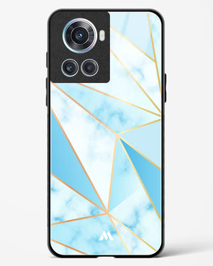 Marble Triangles Gold and Blue Glass Case Phone Cover (OnePlus)