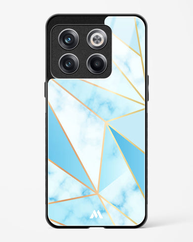 Marble Triangles Gold and Blue Glass Case Phone Cover (OnePlus)