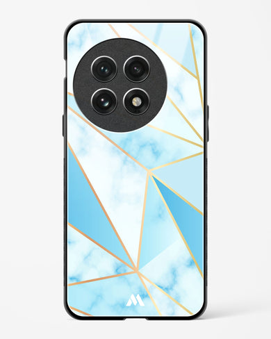 Marble Triangles Gold and Blue Glass Case Phone Cover (OnePlus)