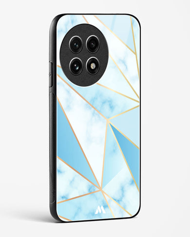 Marble Triangles Gold and Blue Glass Case Phone Cover (OnePlus)