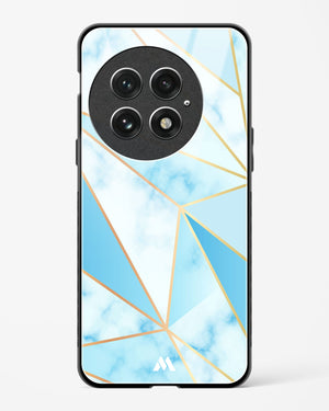 Marble Triangles Gold and Blue Glass Case Phone Cover (OnePlus)