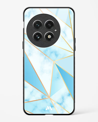 Marble Triangles Gold and Blue Glass Case Phone Cover (OnePlus)