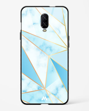 Marble Triangles Gold and Blue Glass Case Phone Cover (OnePlus)