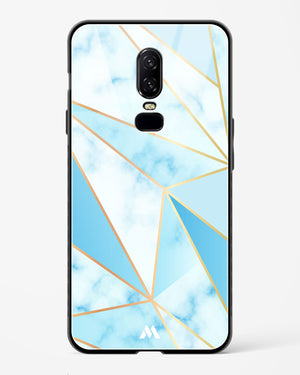 Marble Triangles Gold and Blue Glass Case Phone Cover (OnePlus)