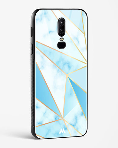 Marble Triangles Gold and Blue Glass Case Phone Cover (OnePlus)
